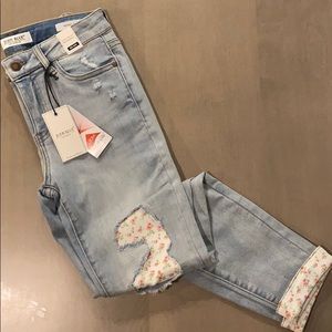Judy Blue floral patchwork denim